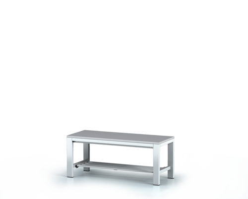 Benches with laminated desk -  with a reclining grate 420 x 1000 x 400